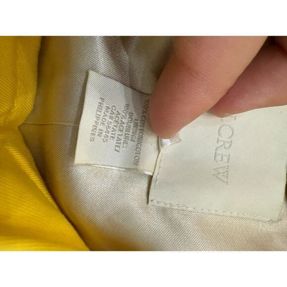 J.CREW Bright Yellow Trudy Double Breasted Peacoat Blazer Coat Size 2 - Picture 3 of 5
